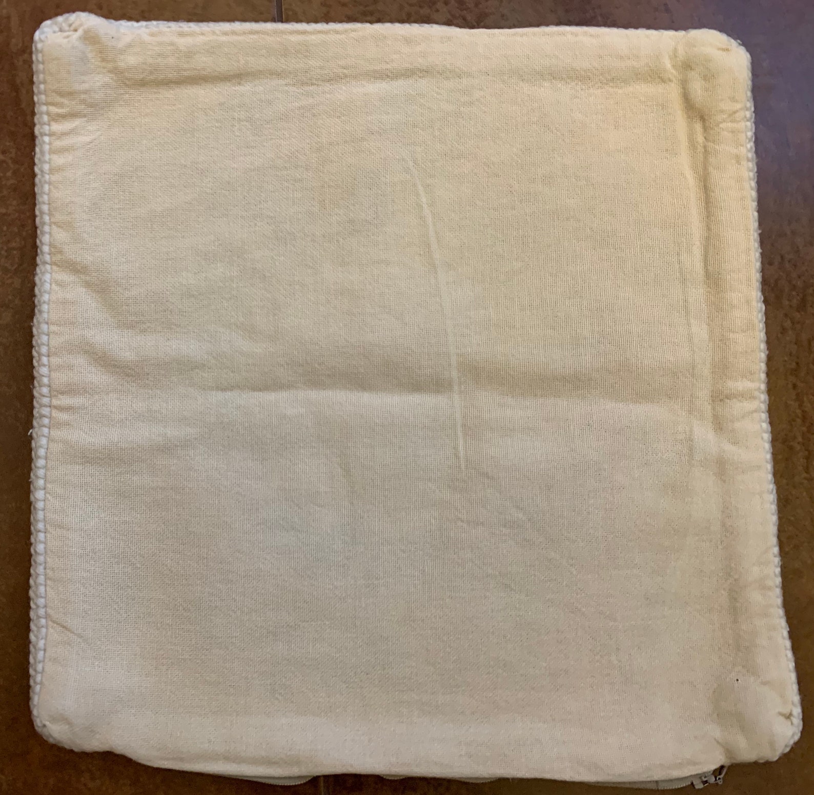 Vintage Embroidered Pillow Case Hand Work Flowers Tapestry Etsy