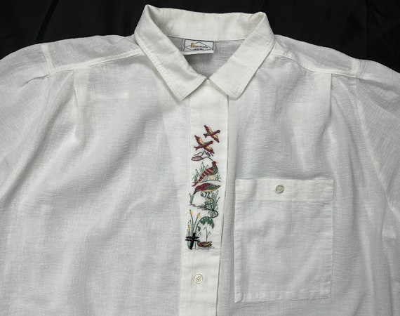 Vintage Dirndl Blouse Embroidered Austrian Blouse… - image 7