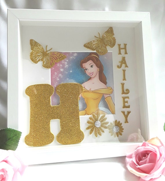 Personalised Disney Princess Frame Personalised Belle Box Frame Princess Room Decor Snow White Box Frame Cinderella Box Frame Aurora Frame