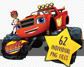 Blaze And The Monster Machines / Image Clipart / Instant Digital Download / PNG Files