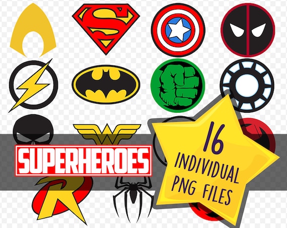 superhero logos marvel dc comics thundercats batman etsy