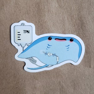 Central-Line Stingray (Inclusion pack, Assistive Devices, TPN, central venous catheter, Medical life accessories, Waterproof Stickers)