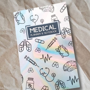 Planificador y cuaderno médico (organizador de vida médica, libro de bolsillo, planificador, cuaderno, libro de actividades y lecturas motivacionales)