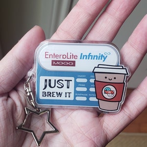 Keychain - Just Brew It (Infinity Pump) Epoxy Keychains