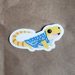 Brace Yourself Lizard (Orthèse dorsale, Scoliose, Posture, Inclusion, Appareils fonctionnels, Besoins spéciaux, Vie médicale, Autocollants étanches)
