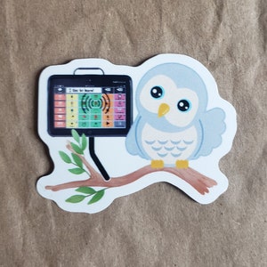 Eye Gaze Owl (deficiência visual, inclusão, cego, deficiência, dispositivo auxiliar, acessórios de vida médica, adesivos à prova d&#39;água)