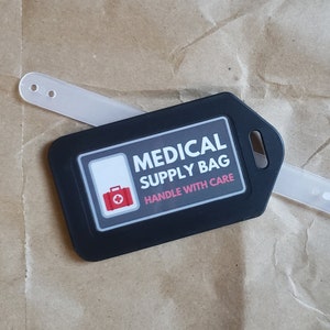 2-Pack Medical Supply Bag Tags (Medical alert, travel organization, flight security search efficiency, easily identifiable)