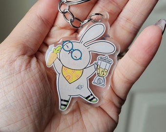 Blendarized Bunny Keychain - Nourish Your Soul (gtube, enteral feeding, tube, bolus, cute, inclusion, special needs, Medical Gift, Epoxy)