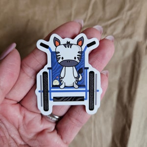 Wheely Rare Zebra (sedia a rotelle, sensibilizzazione sulle malattie rare, dispositivi non deambulanti, accessibili, dispositivi di assistenza per l'accessibilità, adesivi impermeabili)