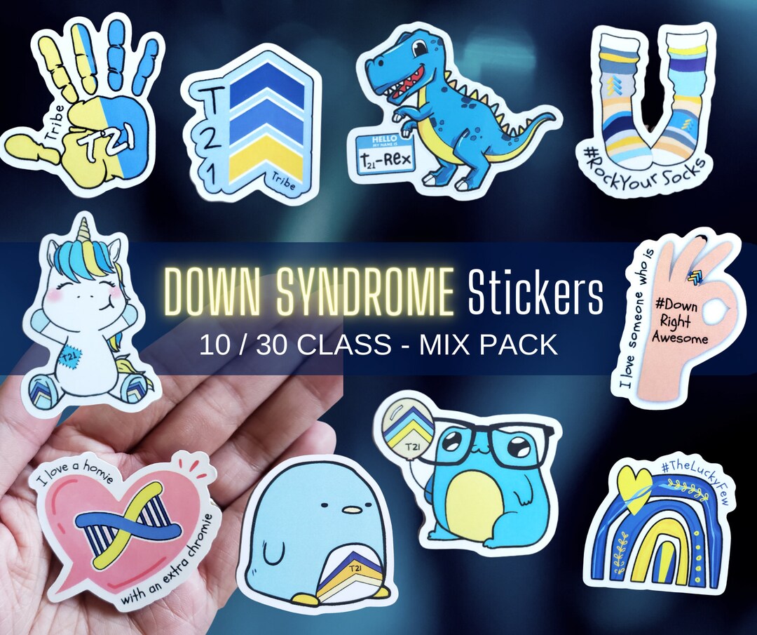 Down Syndrome Awareness Mix Sticker Pack waterproof Stickers - Etsy