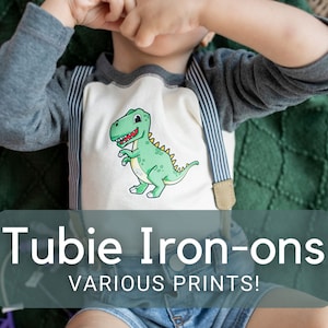 Varie stampe termoadesive per abbigliamento (personalizzazione di tubini carini per magliette e felpe, g-tube, alimentazione enterale)