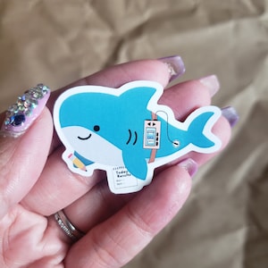 Requin dépendant de l'insuline (pack d'inclusion, diabète de type 1, DT1, diabétique, appareils fonctionnels, autocollants étanches)
