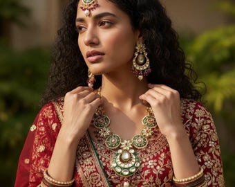 Kundan Meenakari Necklace, Indian Necklace, Bollywood Necklace, Asian Necklace, Ethnic Necklace, Designer Necklace, Wedding Necklace, Bridal