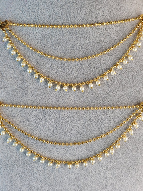 Kaan Chain Earrings Chain Pearl Single Layer Ear Chain