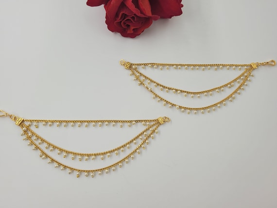 Earring deals support chain