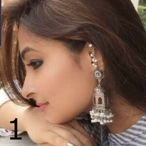 Oxidized Jhumki Earrings - Indian Jewelry - Indian Fashion - Indian Bridal Jewelry - Indian Earrings - Ethnic Jewelry - Jhumki - Chandbali