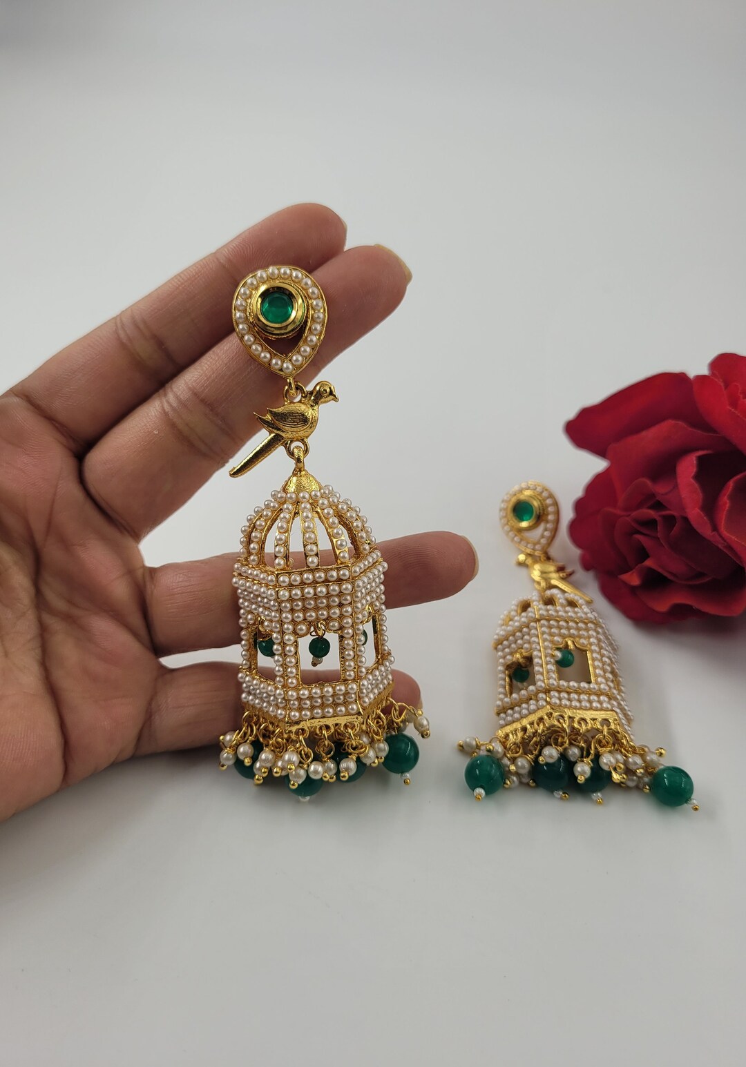 Cage Jhumki Earrings Indian Jewelry Indian Fashion Etsy