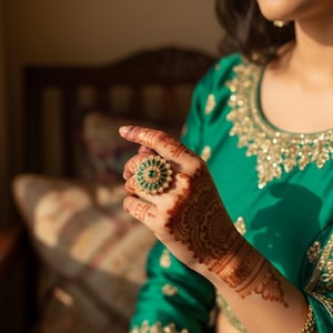 Polki Ring / Ring / Adjustable Ring / Indian jewelry / Pakistani jewelry / Statement ring / South Indian Jewelry / Temple Jewelry