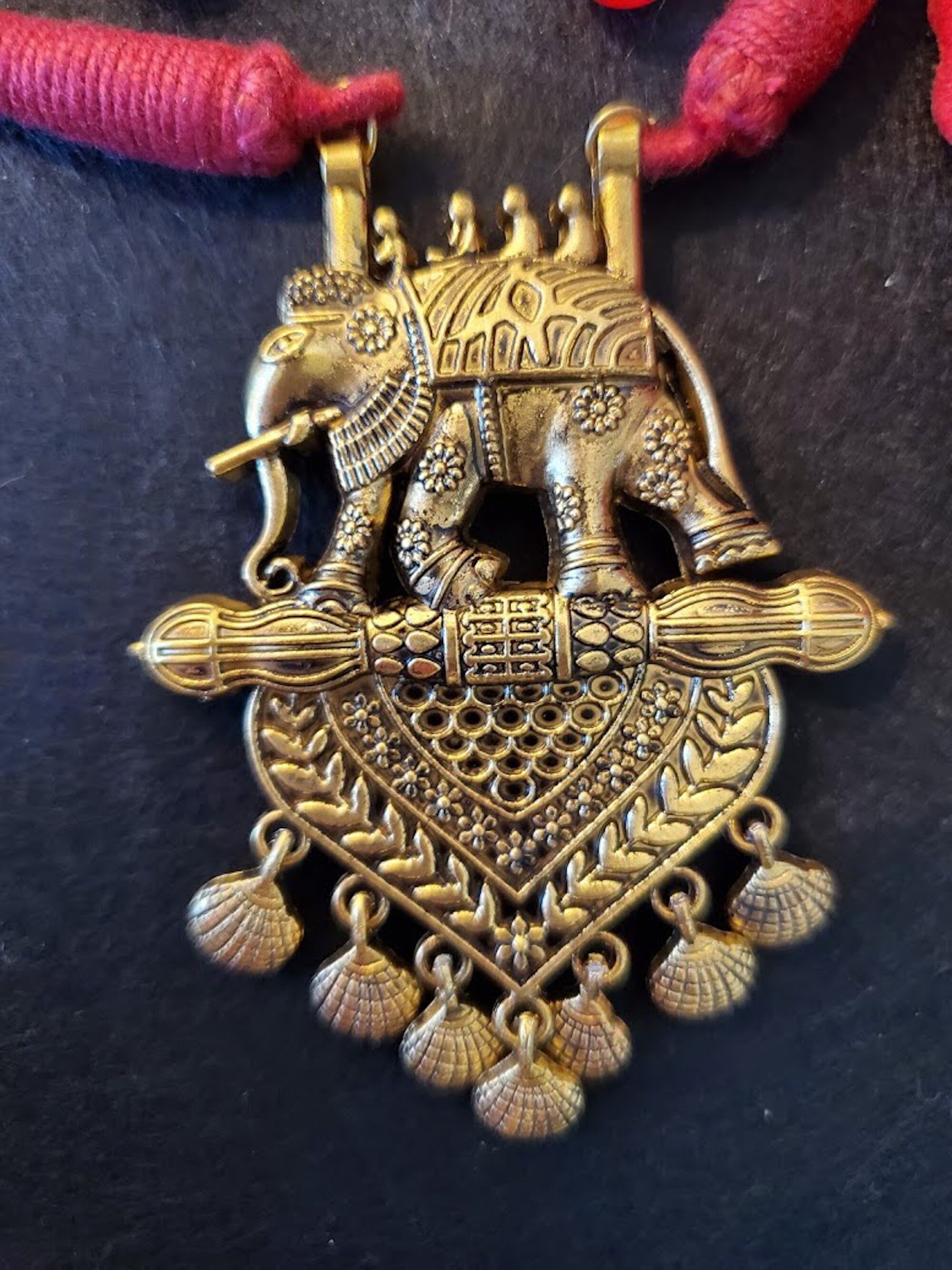 Brass Pendant Necklace set Indian Jewelry Indian ethnic Etsy