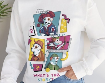 What's the Story, Wishbone? sweatshirt // Kids Tv Show, 90s Style, Nostalgia, Millenial, Jack Russell Dog