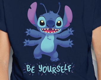 Be Yourself-kindershirt//cute Stitch Alien bodysuit// jaren 90 Kid kindertekenfilm//Experiment 626// Ohana// Kawaii// Hawaiiaanse kunst