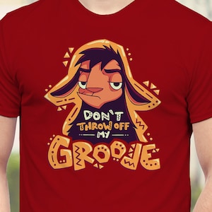 Koszulka Don't Throw Off My Groove // Koszulka Llama Kuzco // Koszulka Cartoon Emperor // Uważaj na Groove // Zabawny film dla dzieci // Alpaka No Touchy