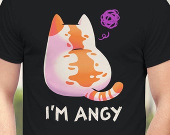 T-shirt No Talk Me I'm Angy // Chemise chaton mignon et drôle // Mème chaton en colère // Amoureux des chats // Moelleux // Kawaii // Animaux de compagnie // Dessin animé