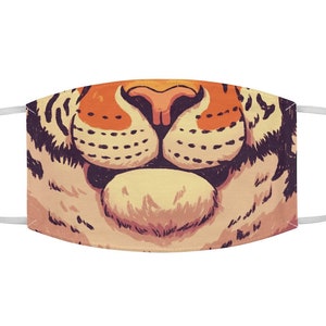 Tiger Fabric Face Mask // Big cat Mouth Mask // Wild Animal // Nature // Kitten // Furry // Original Mask // Feline // Endangered Species