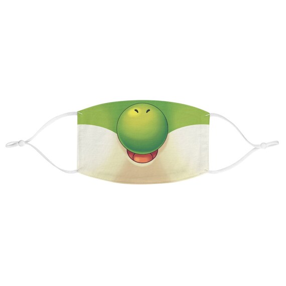 Yoshi Fabric Face Mask // Funny Mouth Mask // Gaming Classics Etsy