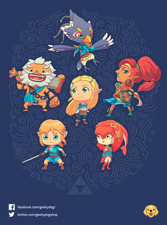 Champions Poster The Legend of Zelda High Quality Prints Breath of the Wild 