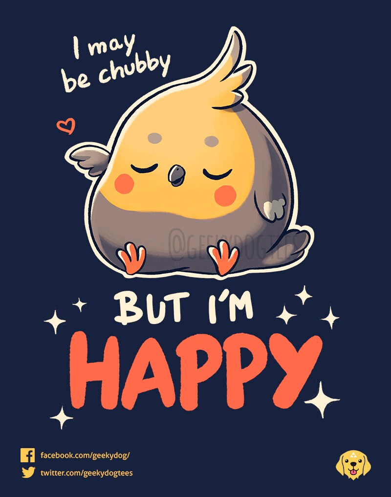 Happy Cockatiel T-shirt // I May Be 