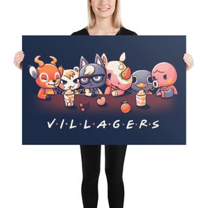 Póster de aldeanos // ACNH Print // Cartel de Animal Crossing // Beau, Marshal, Raymond, Merengue, Roald, Marina // New Horizons