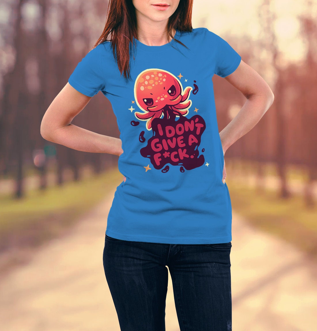 Octopus Doesn't Care T-Shirt // Cute Funny Sea Monster - Etsy 日本