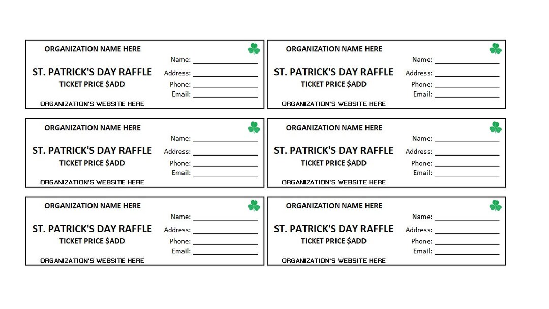 st patrick day raffle payout
