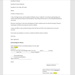 Modelo de carta de comprovante de residência, carta de comprovante de residência, modelo de comprovante de residência, modelo do Word, carta simples, carta do Word