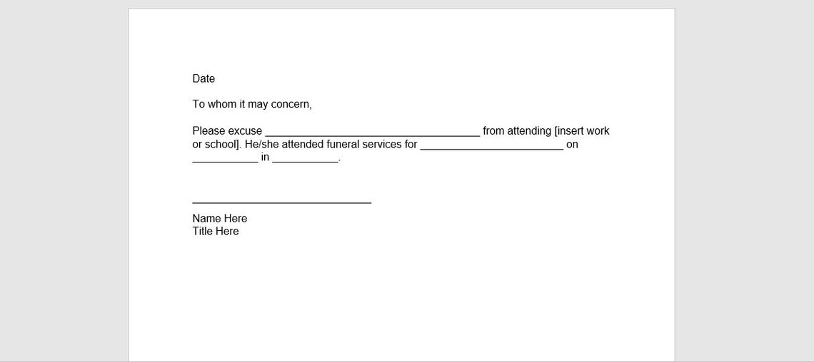 Bereavement Leave Letter Template, Bereavement Leave Letter, Bereavement Leave Template