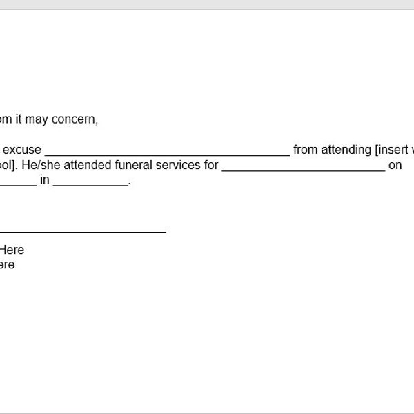 Bereavement Leave Letter Template, Bereavement Leave Letter, Bereavement Leave Template, Bereavement Leave, Word Template, Simple Letter