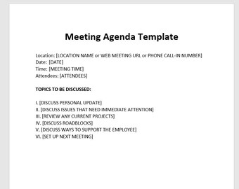 Meeting Notes Printable Work Planner Meeting Agenda Record - Etsy Canada