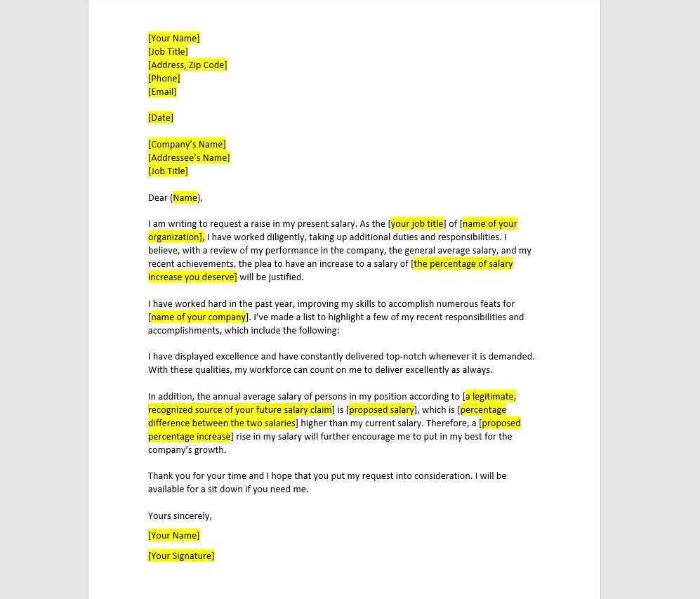 Salary Increase Recommendation Letter Template Salary Increase salary-increase-recommendation-letter-template-salary-increase