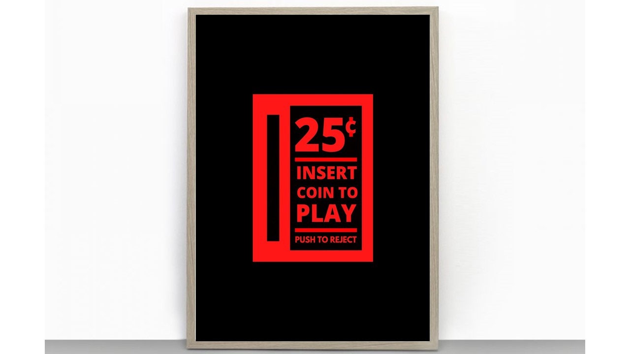 Arcade Insert CoinGamer Wall ArtGamer Wall - Etsy