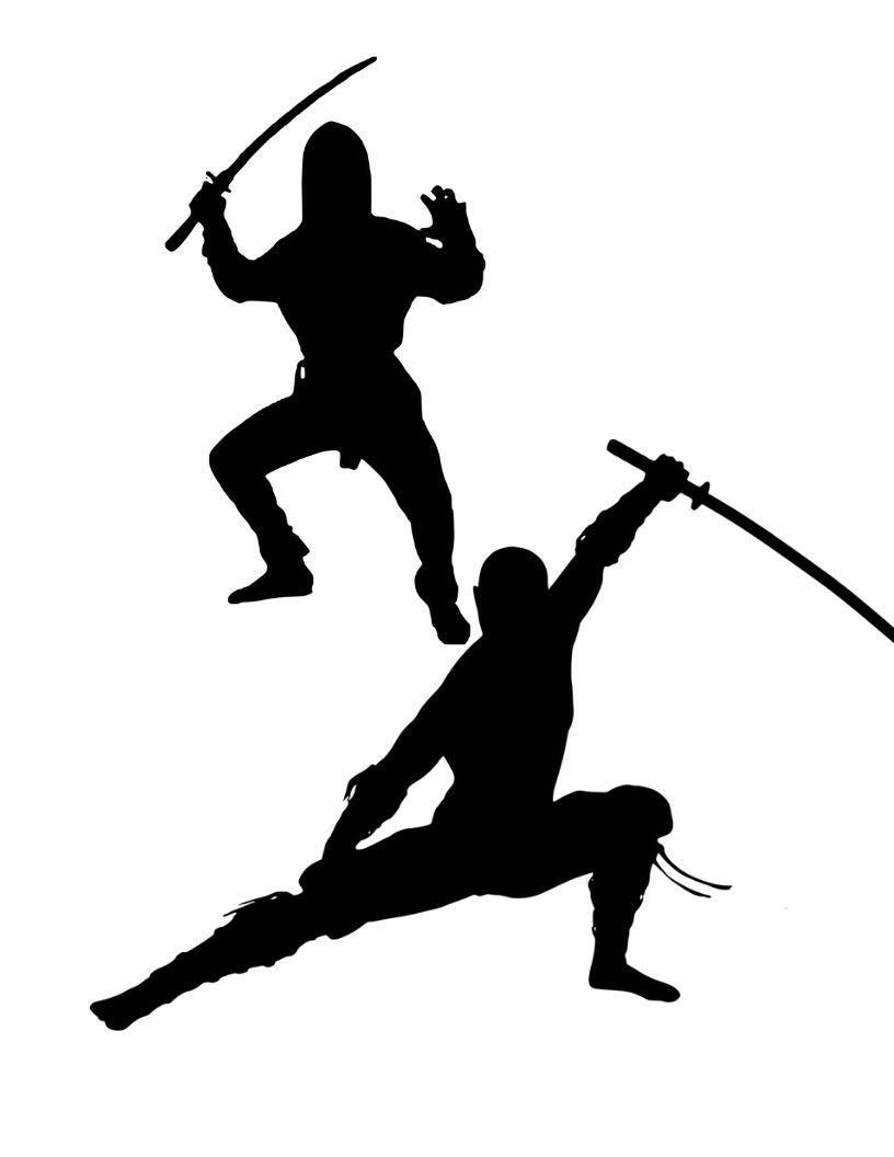 Silhouette Ninja, Ninja Printable, Digital Wall Art, Ninja Wall Art, Instant Download ...
