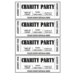 Bearbeitbares Charity Party Event Ticket, Charity Party Ticket Printables, bearbeitbare Charity Party Ticket Vorlage zum Ausdrucken, DIY Event Ticket