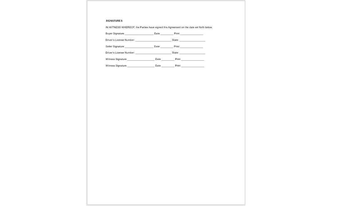 Editable Jewelry Bill of Sale Template, Editable Bill of Sale, Bill of