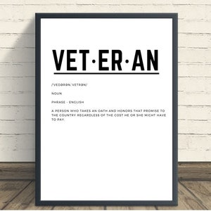 Veteran Gift, Gift For Veteran, Patriotic Gifts For Veterans, Veterans Day Gifts For Employees, Veteran&#39;s Day Thank You, Veteran Printable