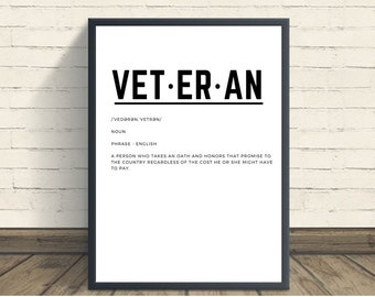 Regalo de veterano, regalo para veteranos, regalos patrióticos para veteranos, regalos del día de los veteranos para empleados, agradecimiento del día de los veteranos, veterano imprimible
