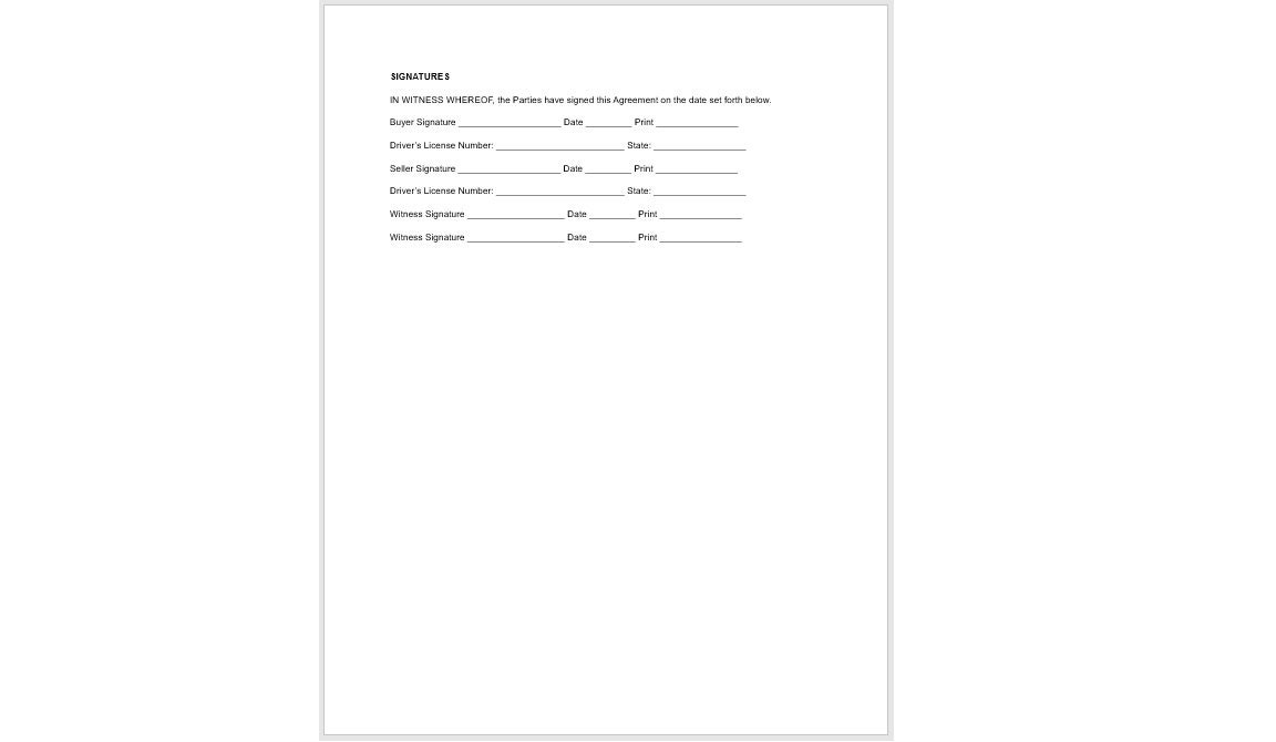 Editable Horse Trailer Bill of Sale Template, Editable Bill of Sale ...