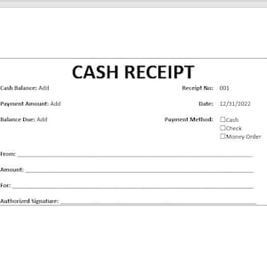 Cash Receipt Template, Receipt, Receipt Template, Word Template, Simple Template, Word Template, Word Receipt, Simple Receipt