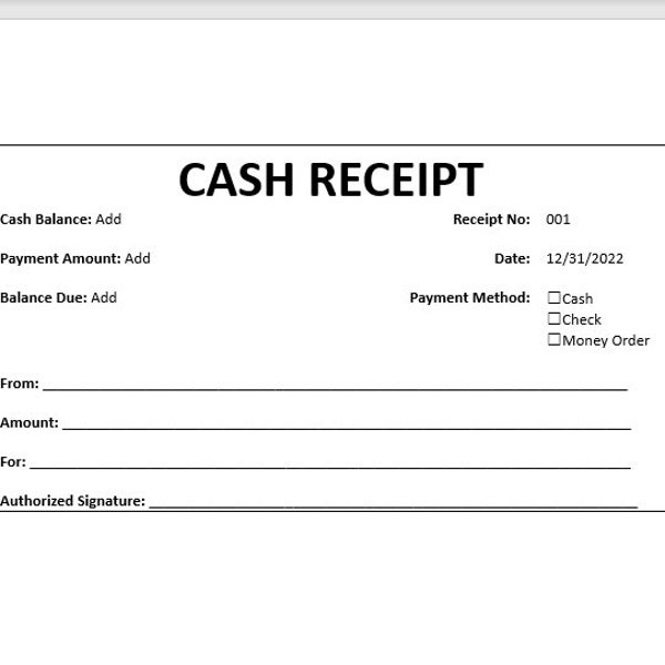 Modello di ricevuta in contanti, ricevuta, modello di ricevuta, modello di Word, modello semplice, modello di Word, ricevuta di parole, ricevuta semplice