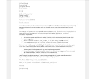 Pay to Remove All Trade Lines Letter Template, Pay to Remove Letter, Pay For Removal Letter, Word Template, Simple Letter