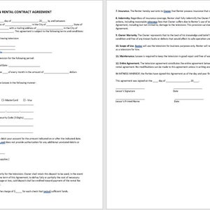 Acuerdo de contrato de alquiler de televisión, plantilla de contrato de alquiler de televisión, contrato de alquiler de televisión, contrato de alquiler de televisión, plantilla